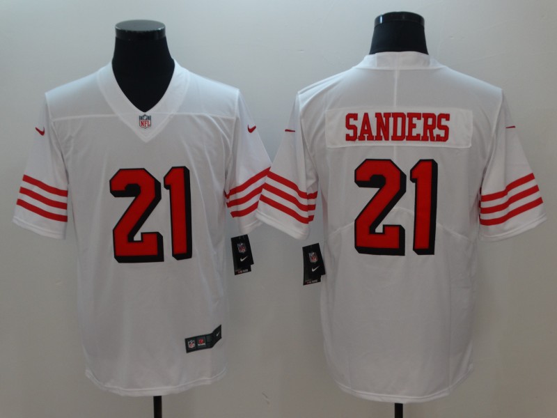 Men San Francisco 49ers #21 Sanders White Color Rush Nike Vapor Untouchable Limited Playe NFL Jerseys->youth nfl jersey->Youth Jersey